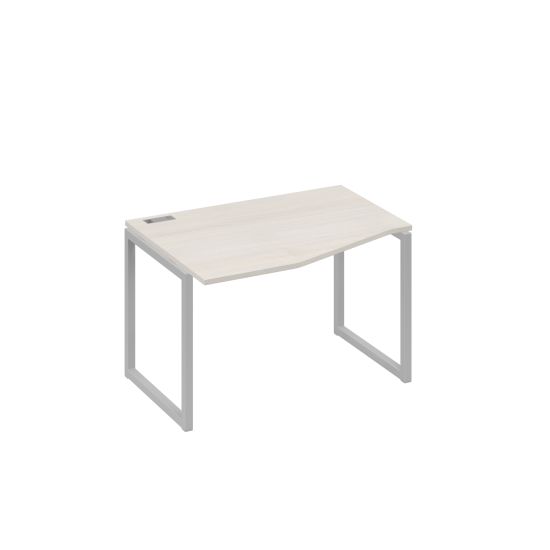 Стол эргономичный металлокаркас QUATTRO Техно левый дуб / металлокаркас серый