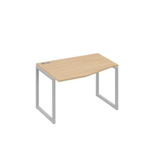 Стол эргономичный металлокаркас QUATTRO Техно левый натуральный дуб / металлокаркас серый