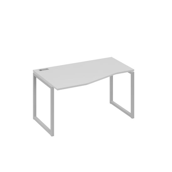 Стол левый эргономичный Техно металлокаркас QUATTRO серый / металлокаркас серый