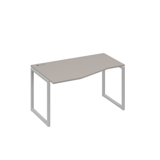 Стол левый эргономичный Техно металлокаркас QUATTRO мокко премиум / металлокаркас серый