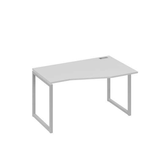 Стол правый Техно на металлокаркасе QUATTRO эргономичный серый / металлокаркас серый
