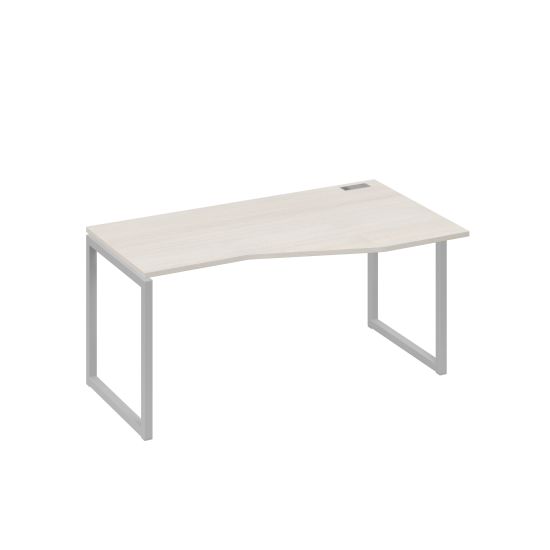 Стол на металлокаркасе QUATTRO эргономичный правый Техно дуб / металлокаркас серый