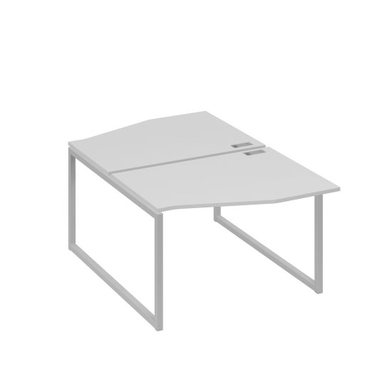 Рабочая станция каркас QUATTRO (2х120) столы Техно серый / металлокаркас серый