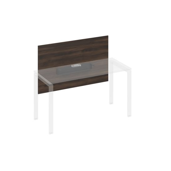 Экран настольный фронтальный большой для стола 140 с кабель-каналом дуб ристретто/ металлокаркас антрацит