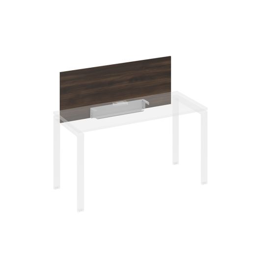 Экран настольный фронтальный для стола 140 с кабель-каналом дуб ристретто/ металлокаркас серый