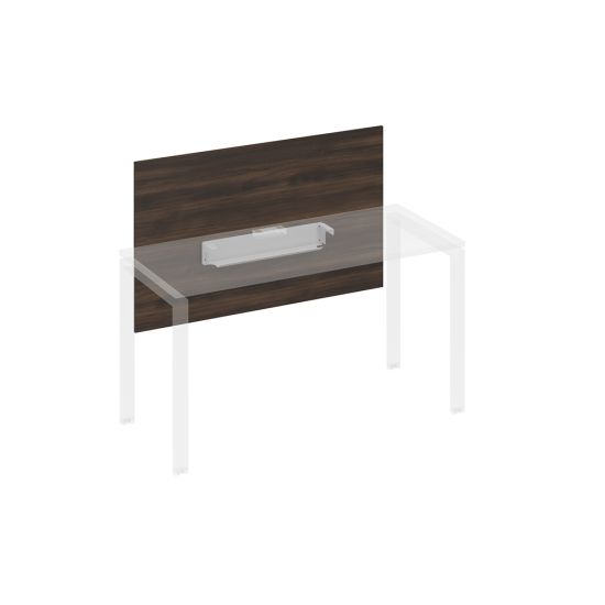 Экран настольный фронтальный большой для стола 140 с кабель-каналом дуб ристретто/ металлокаркас серый