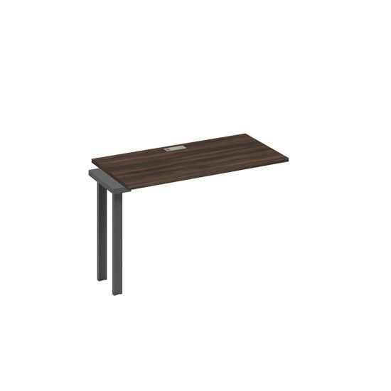 Секция стола 120 рабочей станции на каркасе UNO дуб ристретто/ металлокаркас антрацит