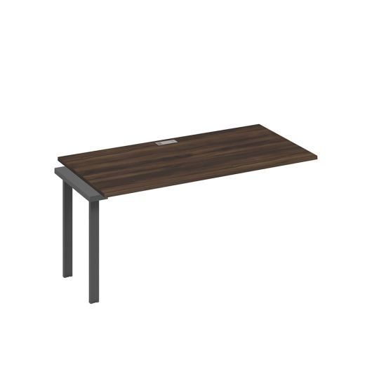 Секция стола 160 с опорами UNO для рабочей станции дуб ристретто/ металлокаркас антрацит