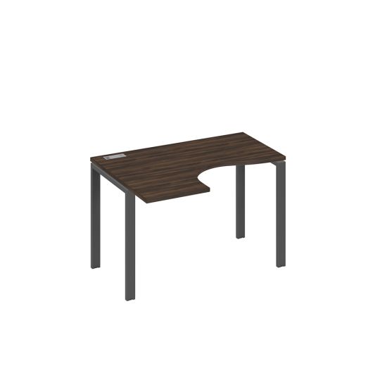 Стол левый эргономичный Классика на металлокаркасе UNO дуб ристретто/ металлокаркас антрацит