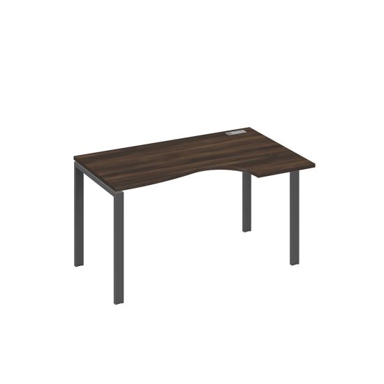 Стол металлокаркас UNO эргономичный правый Классика дуб ристретто/ металлокаркас антрацит