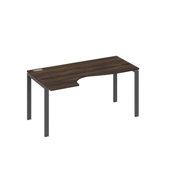 Стол эргономичный левый Классика на металлокаркасе UNO дуб ристретто/ металлокаркас антрацит