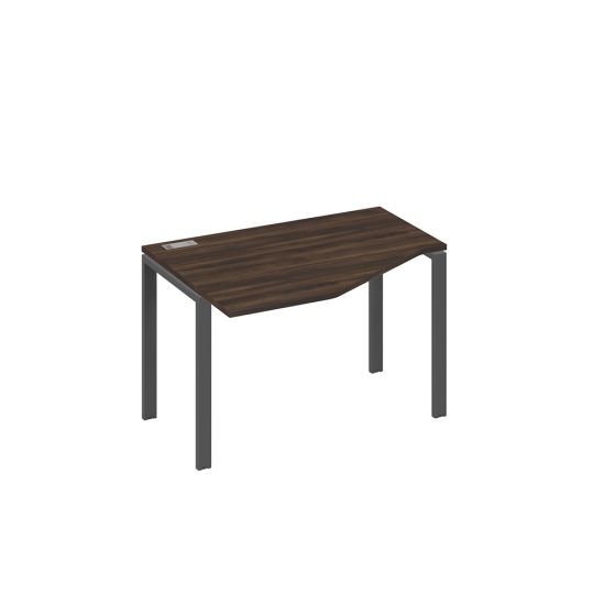 Стол Техно эргономичный левый на металлокаркасе UNO дуб ристретто/ металлокаркас антрацит