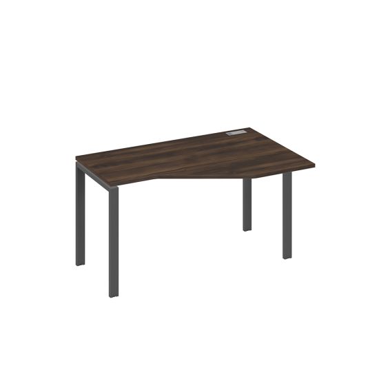Стол правый эргономичный Техно металлокаркас UNO дуб ристретто/ металлокаркас антрацит