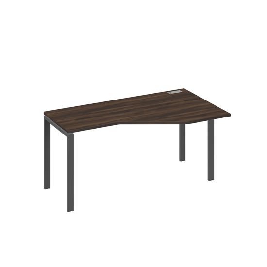 Стол Техно на металлокаркасе UNO эргономичный правый дуб ристретто/ металлокаркас антрацит