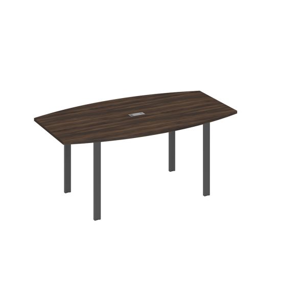Стол фигурный 180 с металлокаркасом UNO дуб ристретто/ металлокаркас антрацит
