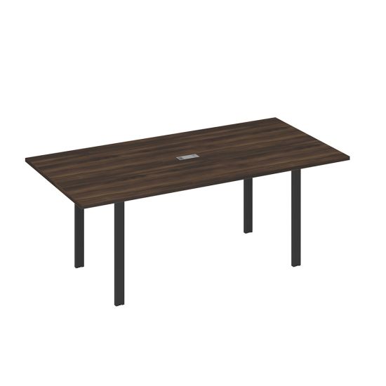 Стол 200 на металлокаркасе UNO в переговорную дуб ристретто/ металлокаркас антрацит