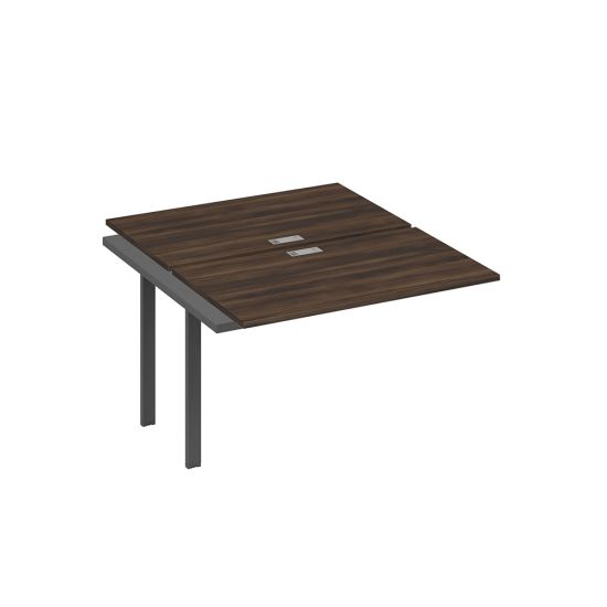 Секция рабочей станции на металлокаркасе UNO (2х120) дуб ристретто/ металлокаркас антрацит