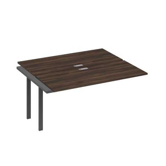 Секция стола 2х160 рабочей станции на каркасе UNO дуб ристретто/ металлокаркас антрацит