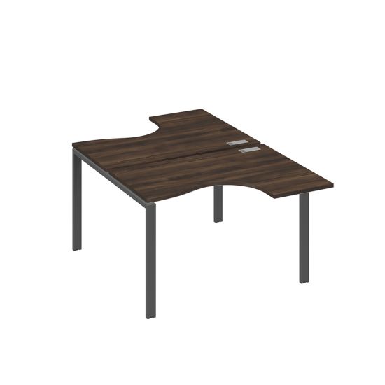 Рабочая станция опоры UNO столы (2х120) Классика дуб ристретто/ металлокаркас антрацит
