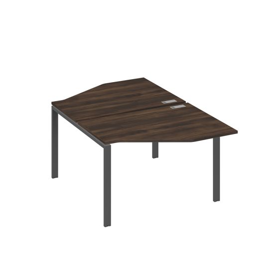 Рабочая станция опоры UNO со столами Техно (2х120) дуб ристретто/ металлокаркас антрацит