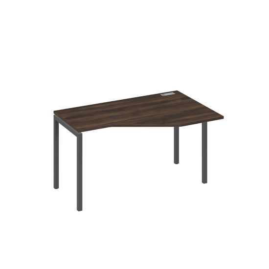 Стол Техно эргономичный на металлокаркасе DUE правый дуб ристретто/ металлокаркас антрацит