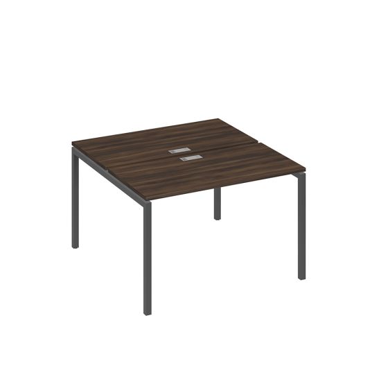 Рабочая станция с опорами DUE (2х120) дуб ристретто/ металлокаркас антрацит