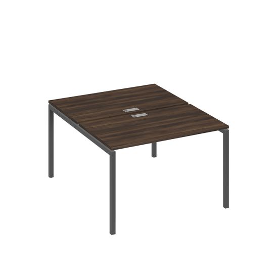 Рабочая станция на металлокаркасе DUE (2х120) дуб ристретто/ металлокаркас антрацит