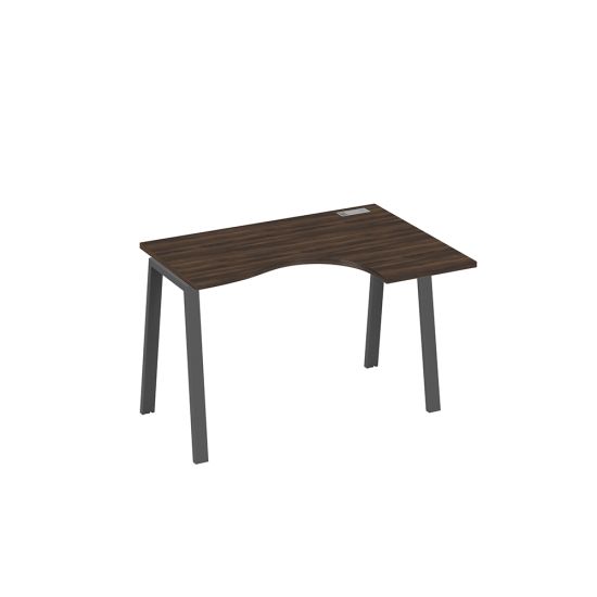 Стол правый Классика эргономичный на металлокаркасе TRE дуб ристретто/ металлокаркас антрацит