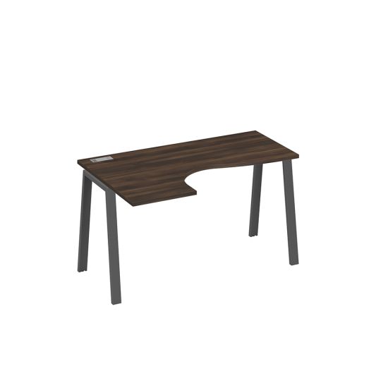 Стол эргономичный Классика на металлокаркасе TRE левый дуб ристретто/ металлокаркас антрацит