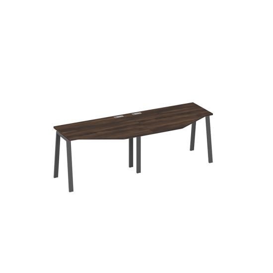 Рабочая станция столы (2х120) Техно каркас TRE дуб ристретто/ металлокаркас антрацит