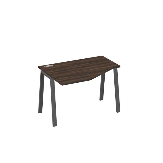 Стол на металлокаркасе TRE эргономичный левый Техно дуб ристретто/ металлокаркас антрацит