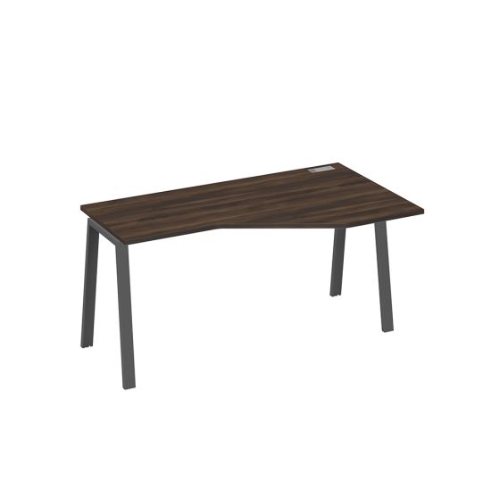 Стол правый Техно на каркасе TRE эргономичный дуб ристретто/ металлокаркас антрацит