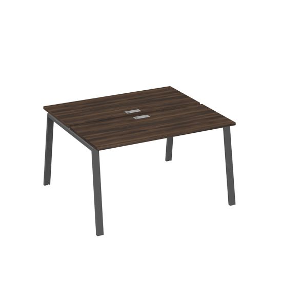 Станция 2х140 с опорами TRE офисная дуб ристретто/ металлокаркас антрацит