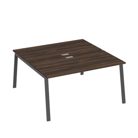 Рабочая станция (2х160) каркас TRE дуб ристретто/ металлокаркас антрацит