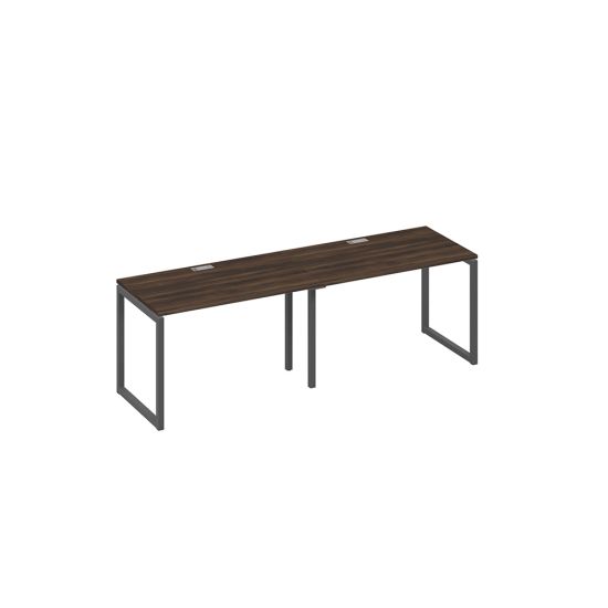 Рабочая станция на каркасе QUATTRO (2х120) дуб ристретто/ металлокаркас антрацит