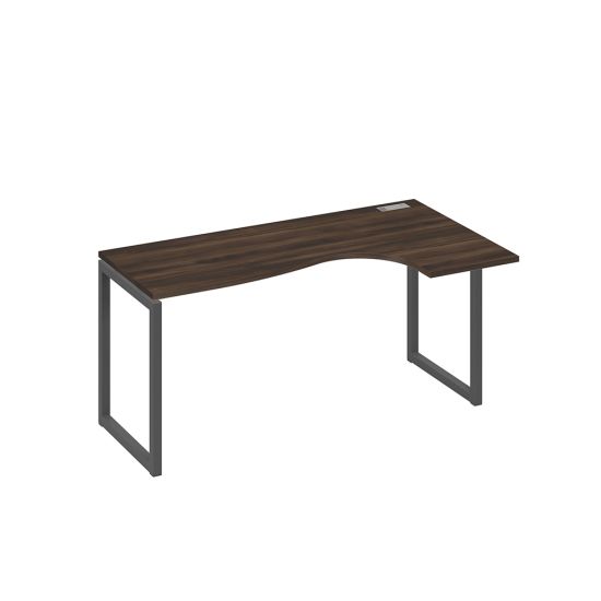 Стол правый Классика эргономичный на металлокаркасе QUATTRO дуб ристретто/ металлокаркас антрацит