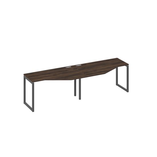 Рабочая станция опоры QUATTRO столы (2х140) Техно дуб ристретто/ металлокаркас антрацит