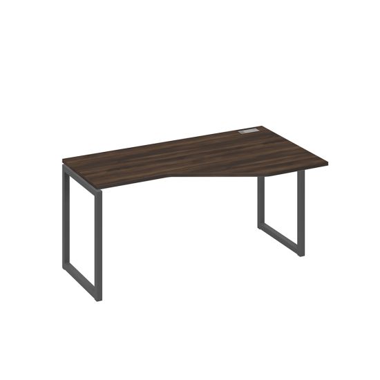 Стол Техно металлокаркас QUATTRO эргономичный правый дуб ристретто/ металлокаркас антрацит