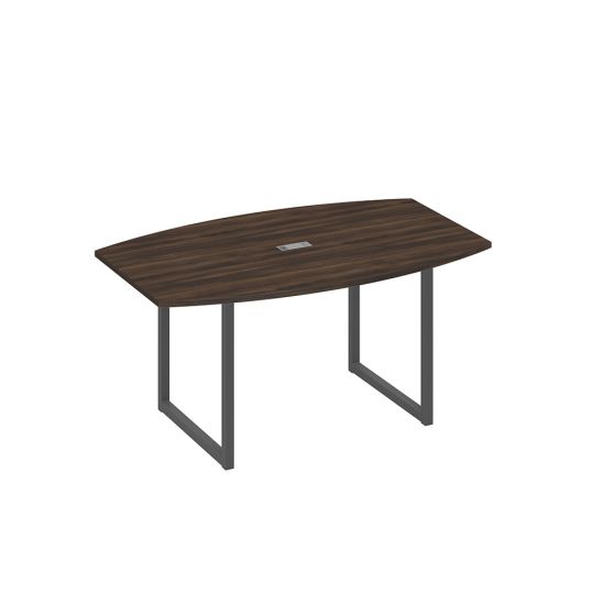 Стол 160 для переговоров на каркасе QUATTRO дуб ристретто/ металлокаркас антрацит