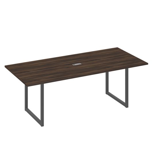 Стол 220 переговорный с металлокаркасом QUATTRO дуб ристретто/ металлокаркас антрацит