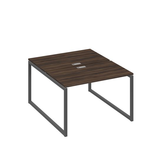 Рабочая станция 2х120 на металлокаркасе QUATTRO дуб ристретто/ металлокаркас антрацит