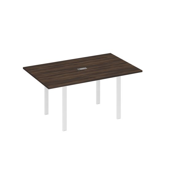 Стол 160 на металлокаркасе UNO переговорный дуб ристретто/ металлокаркас белый