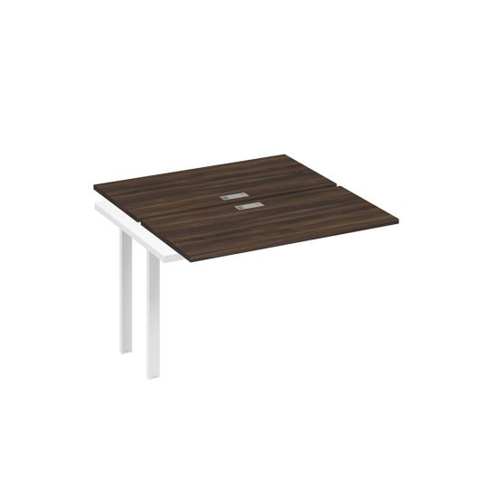 Секция станции на металлокаркасе UNO 2х120 дуб ристретто/ металлокаркас белый