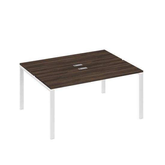 Станция (2х160) рабочая с опорами UNO дуб ристретто/ металлокаркас белый