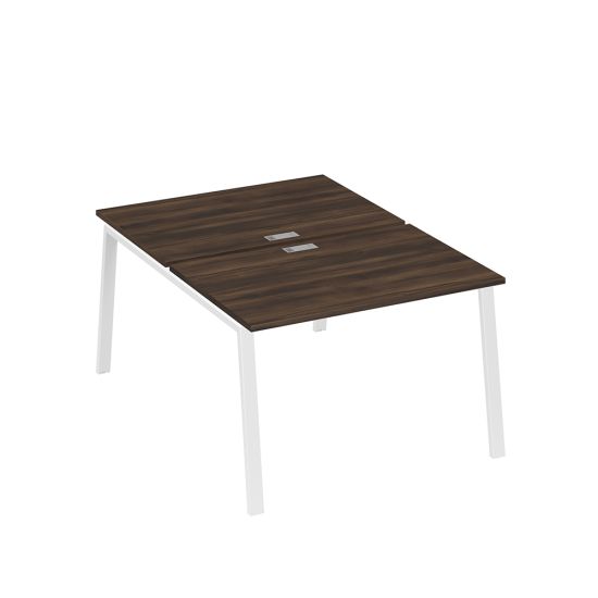 Станция (2х120) рабочая с металлокаркасом TRE дуб ристретто/ металлокаркас белый