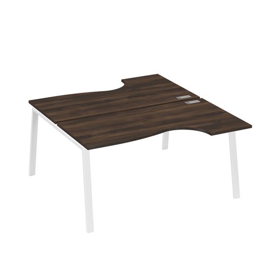 Рабочая станция опоры TRE (2х160) столы Классика дуб ристретто/ металлокаркас белый