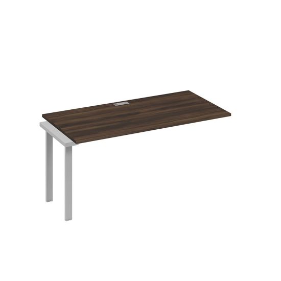 Секция стола 160 с опорами UNO для рабочей станции дуб ристретто/ металлокаркас серый