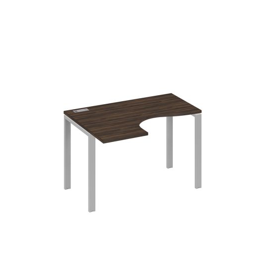 Стол левый эргономичный Классика на металлокаркасе UNO дуб ристретто/ металлокаркас серый
