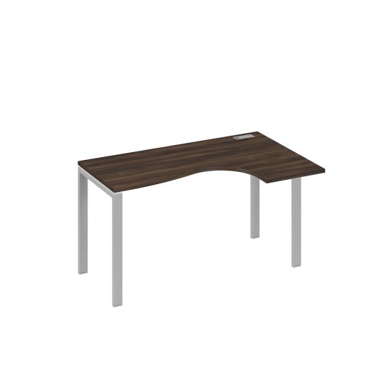 Стол правый Классика эргономичный на металлокаркасе UNO дуб ристретто/ металлокаркас серый