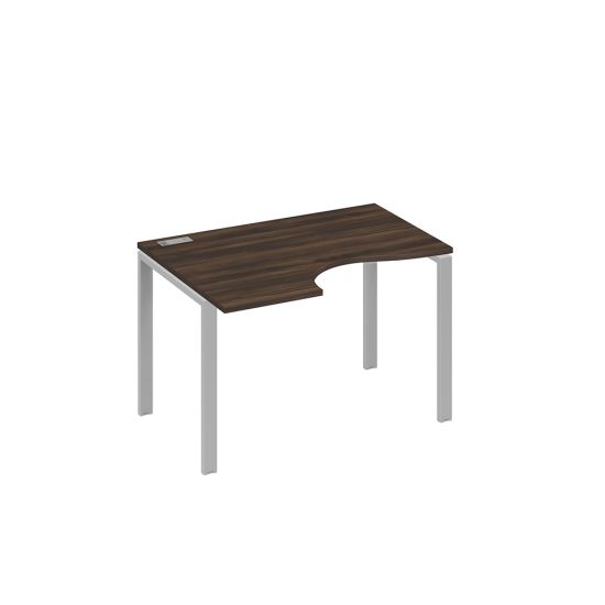 Стол левый Классика эргономичный на металлокаркасе UNO дуб ристретто/ металлокаркас серый